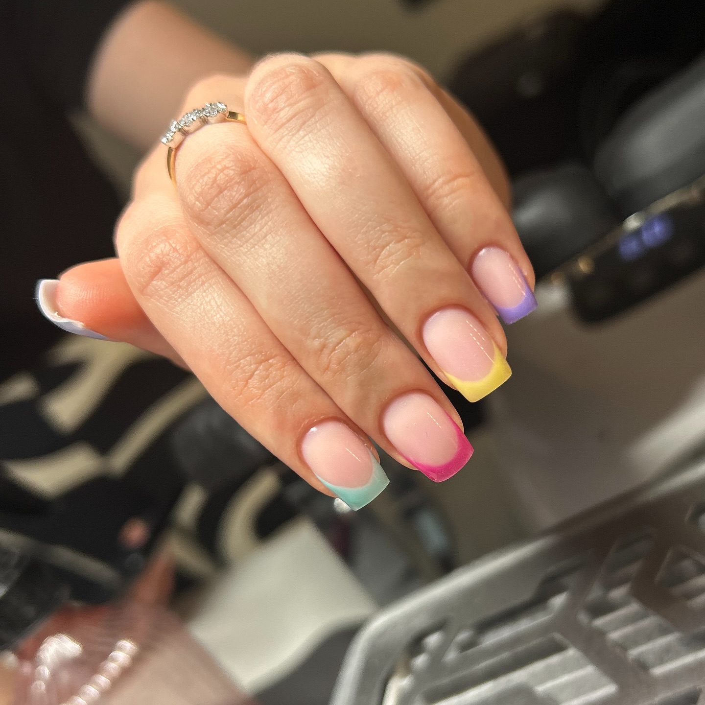 Pastelkleurige French tips